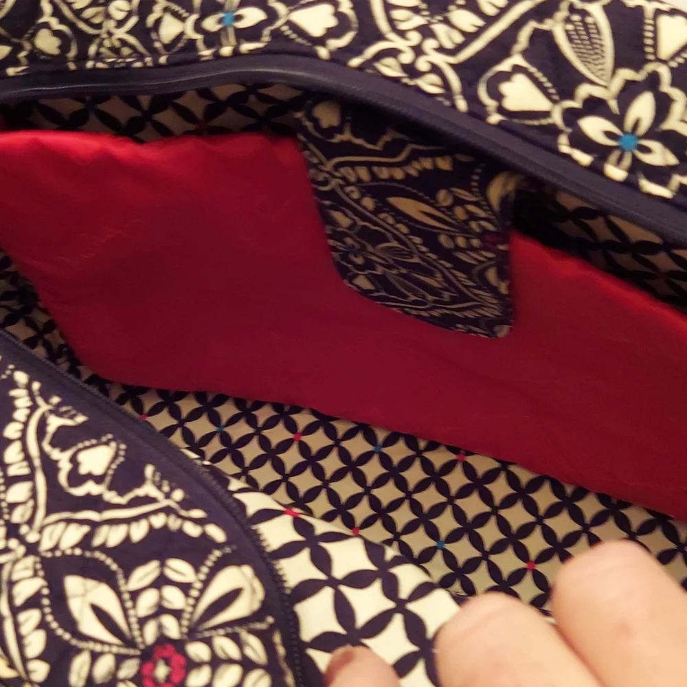 VERA BRADLEY laptop/handbag/wristlet 3 piece set